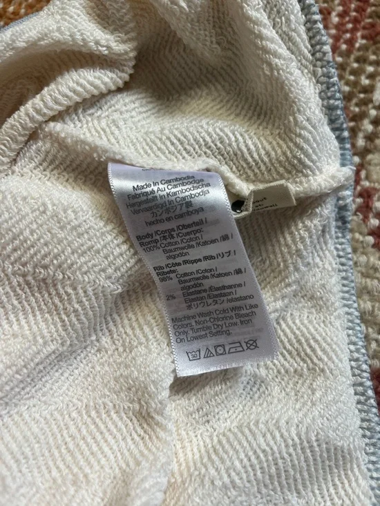 Madewell puff-sleeve color-block sweatshirt tee size XS - Picture 5 of 7